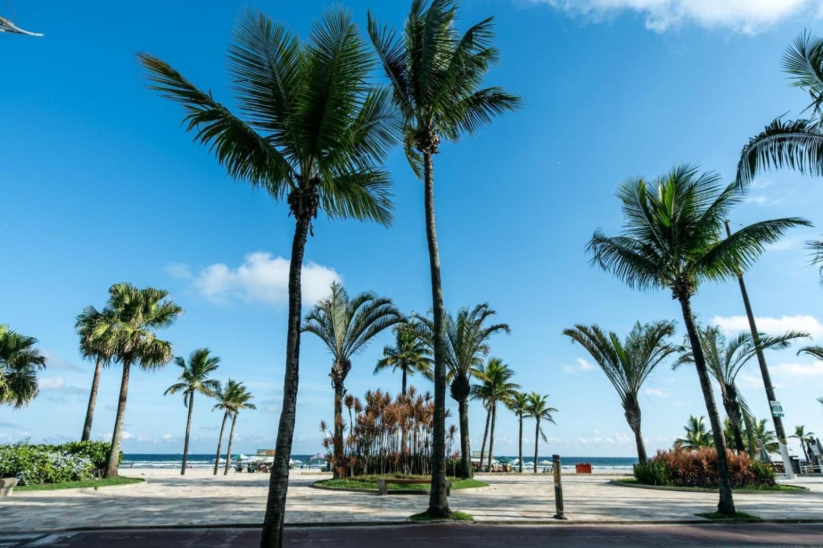 Frente Vista Mar Com Varanda Wi Fi 300Mbps E 10M Da Praia Da Tupi - Estacionamento Gratuito Praia Grande  Esterno foto