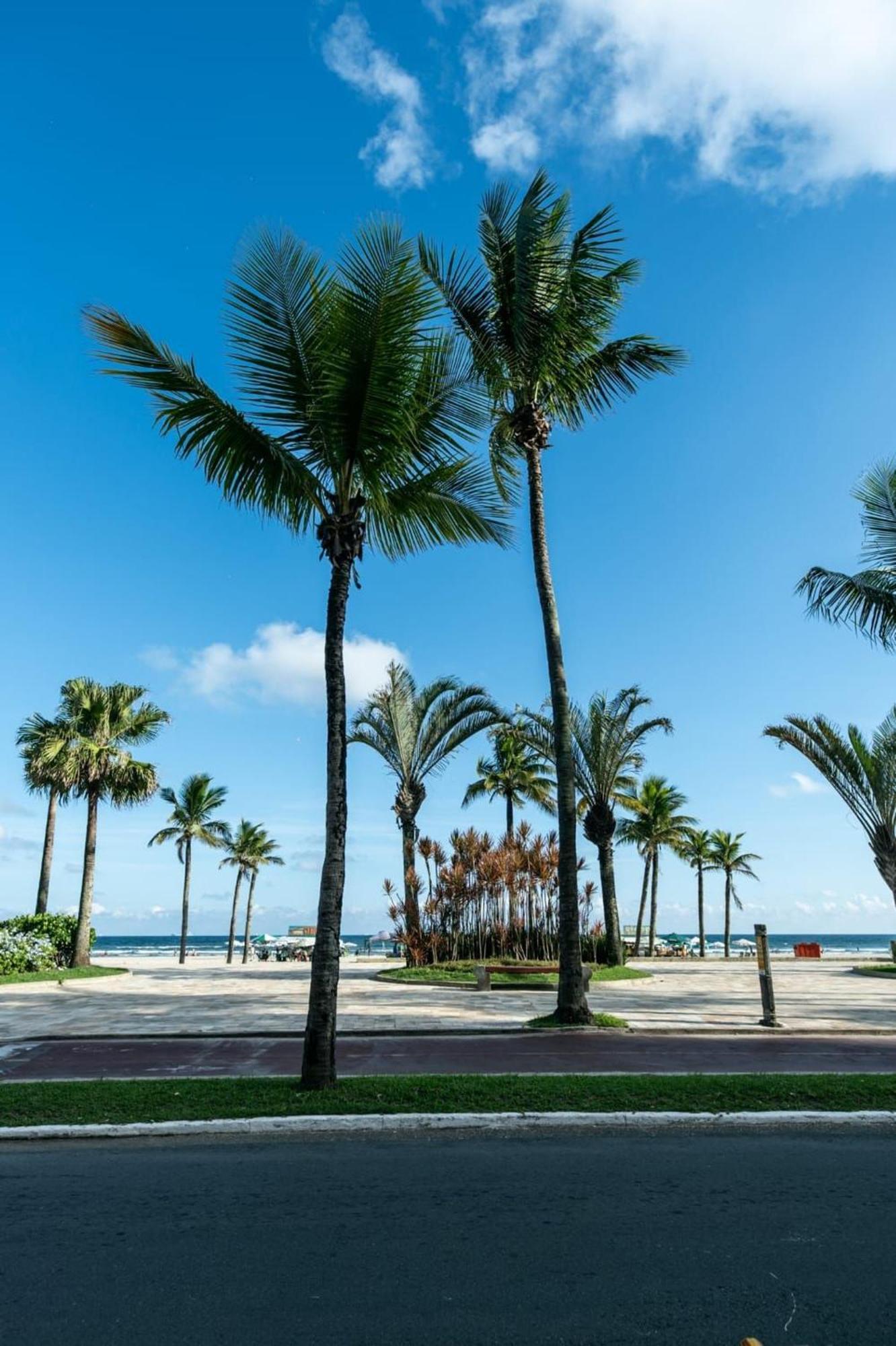 Frente Vista Mar Com Varanda Wi Fi 300Mbps E 10M Da Praia Da Tupi - Estacionamento Gratuito Praia Grande  Esterno foto